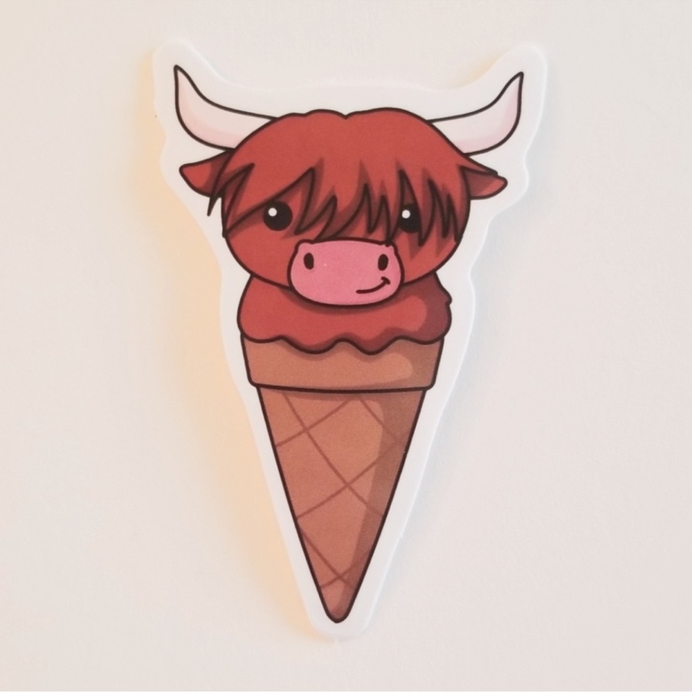 Ice‎ Cream Cow Sticker